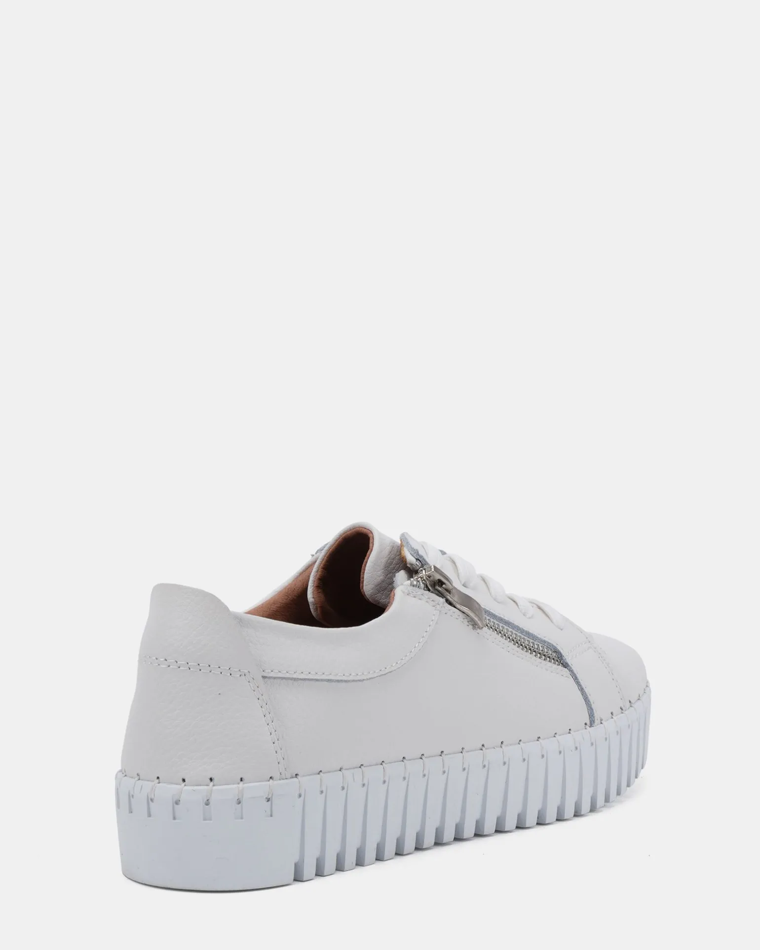 HATTIE RIVERS WHITE Lace Up Sneakers