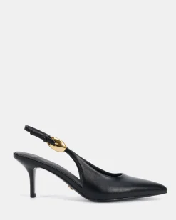 ICONIC Black Smooth Pumps