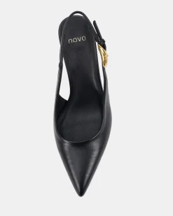 ICONIC Black Smooth Pumps