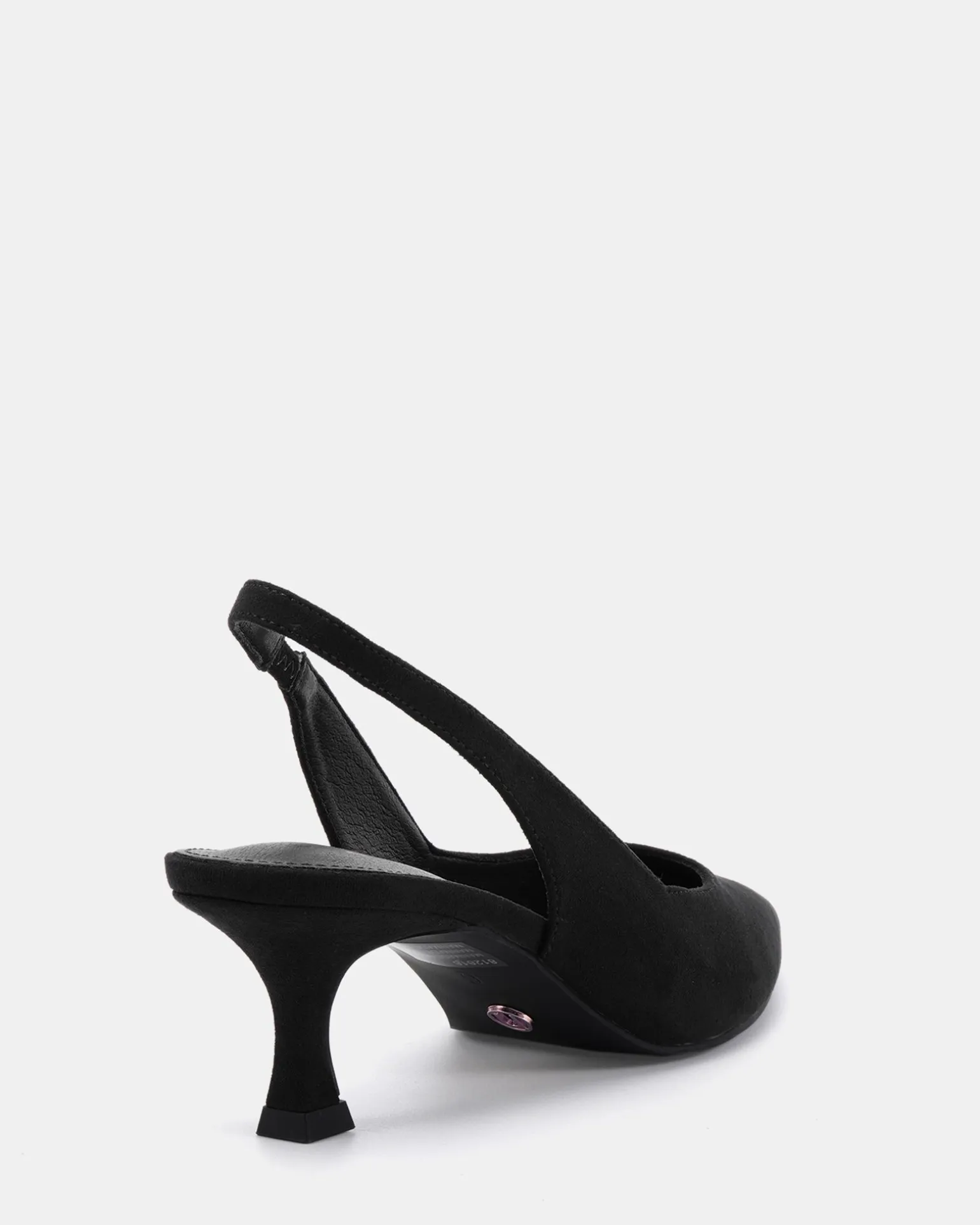 IDINNA Black Suede Low Heels