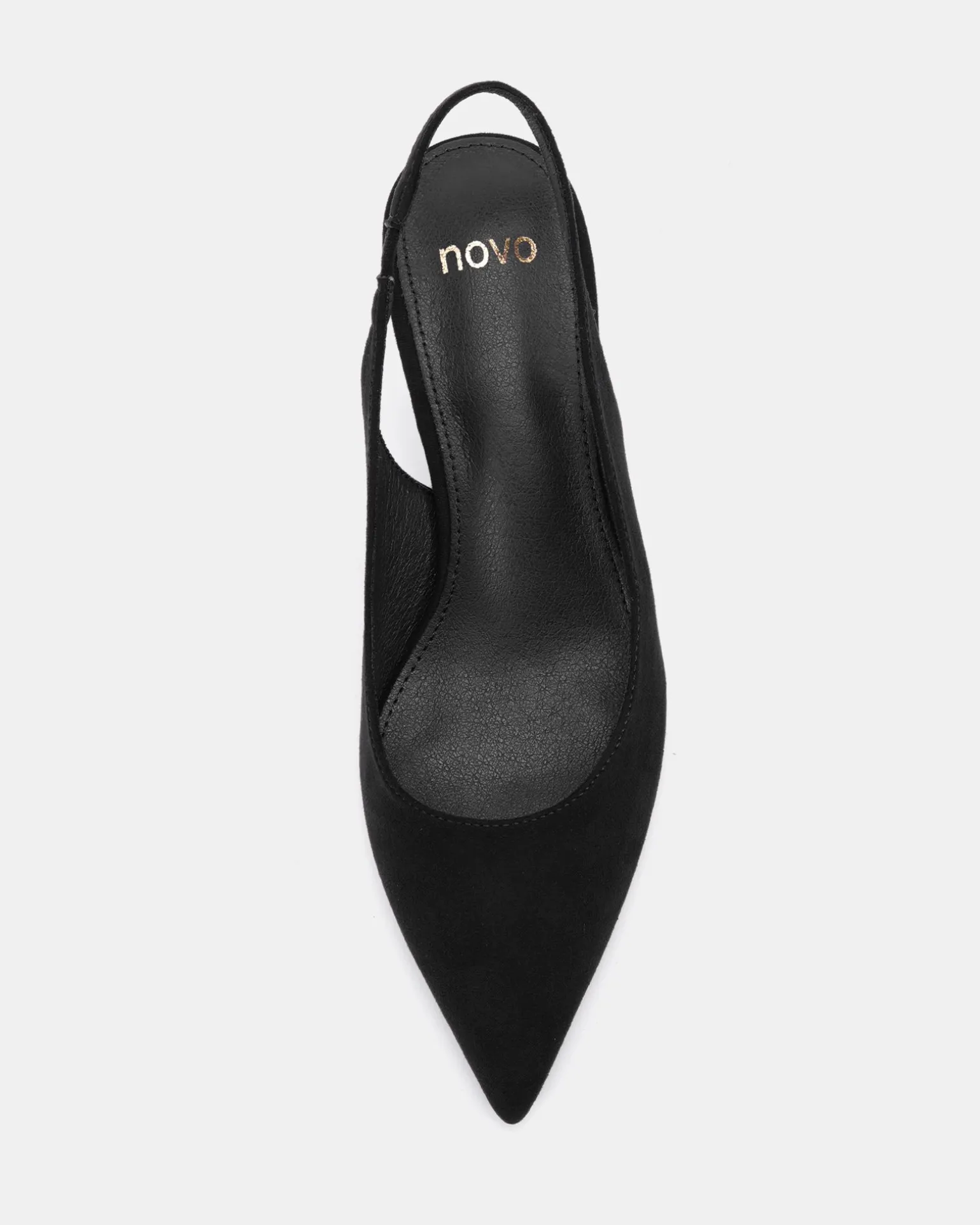 IDINNA Black Suede Low Heels
