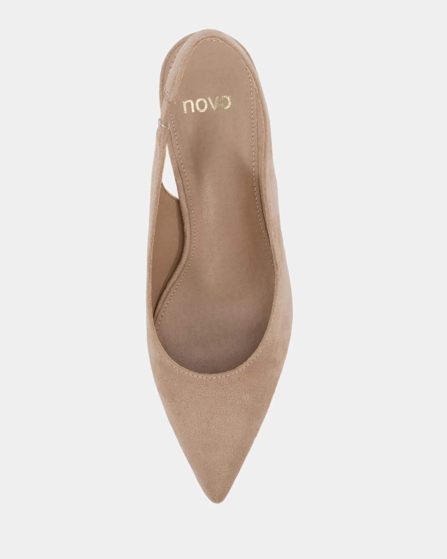 IDINNA Neutral Suede Low Heels
