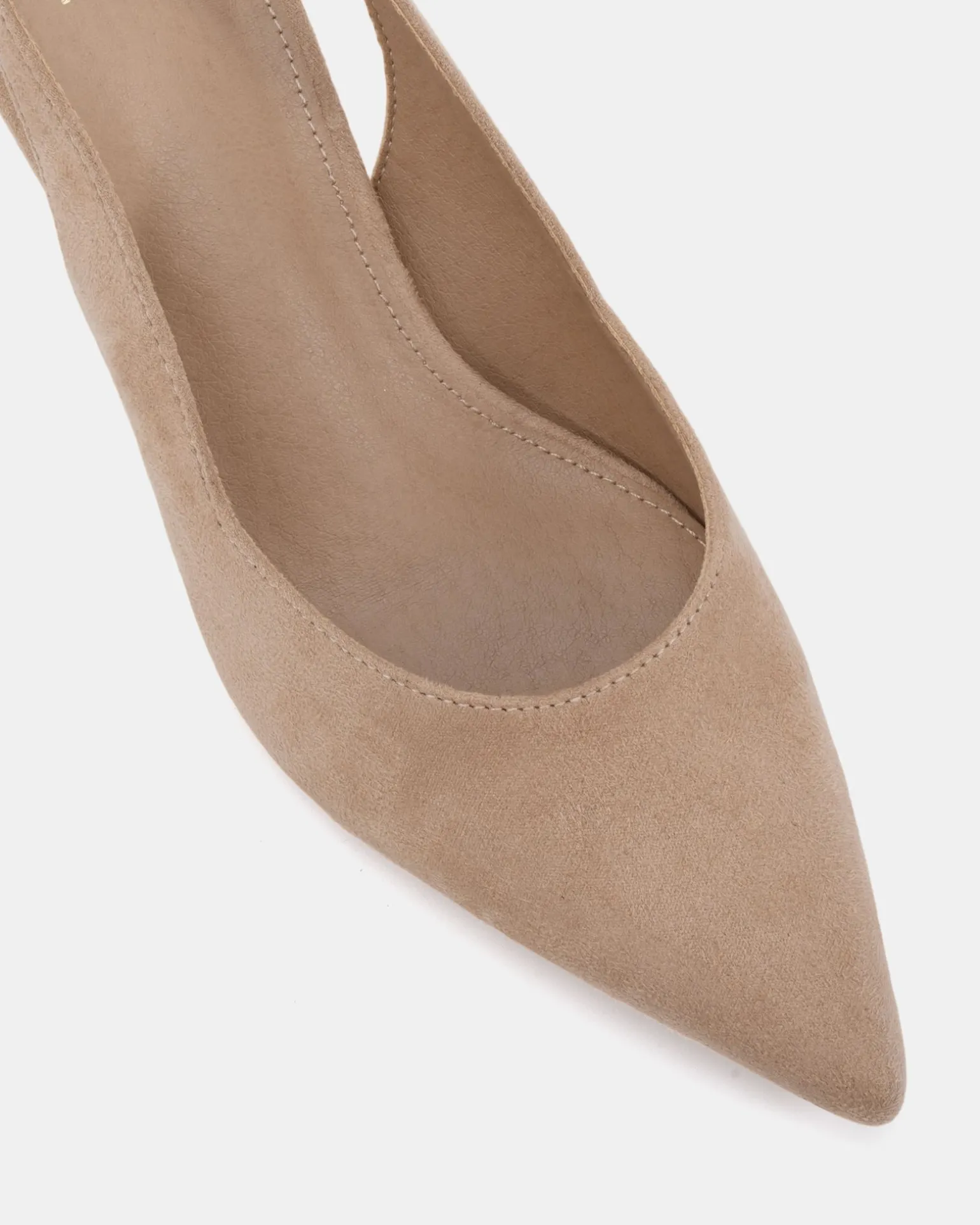 IDINNA Neutral Suede Low Heels