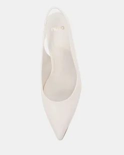 IDINNA White Smooth Low Heels