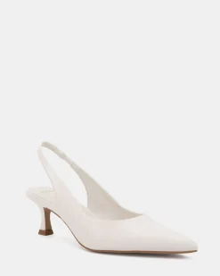 IDINNA White Smooth Low Heels