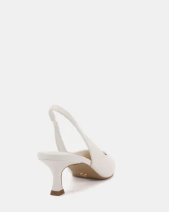 IDINNA White Smooth Low Heels