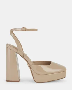 ILIKA SAND PATENT Closed Toe Heels
