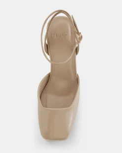 ILIKA SAND PATENT Closed Toe Heels