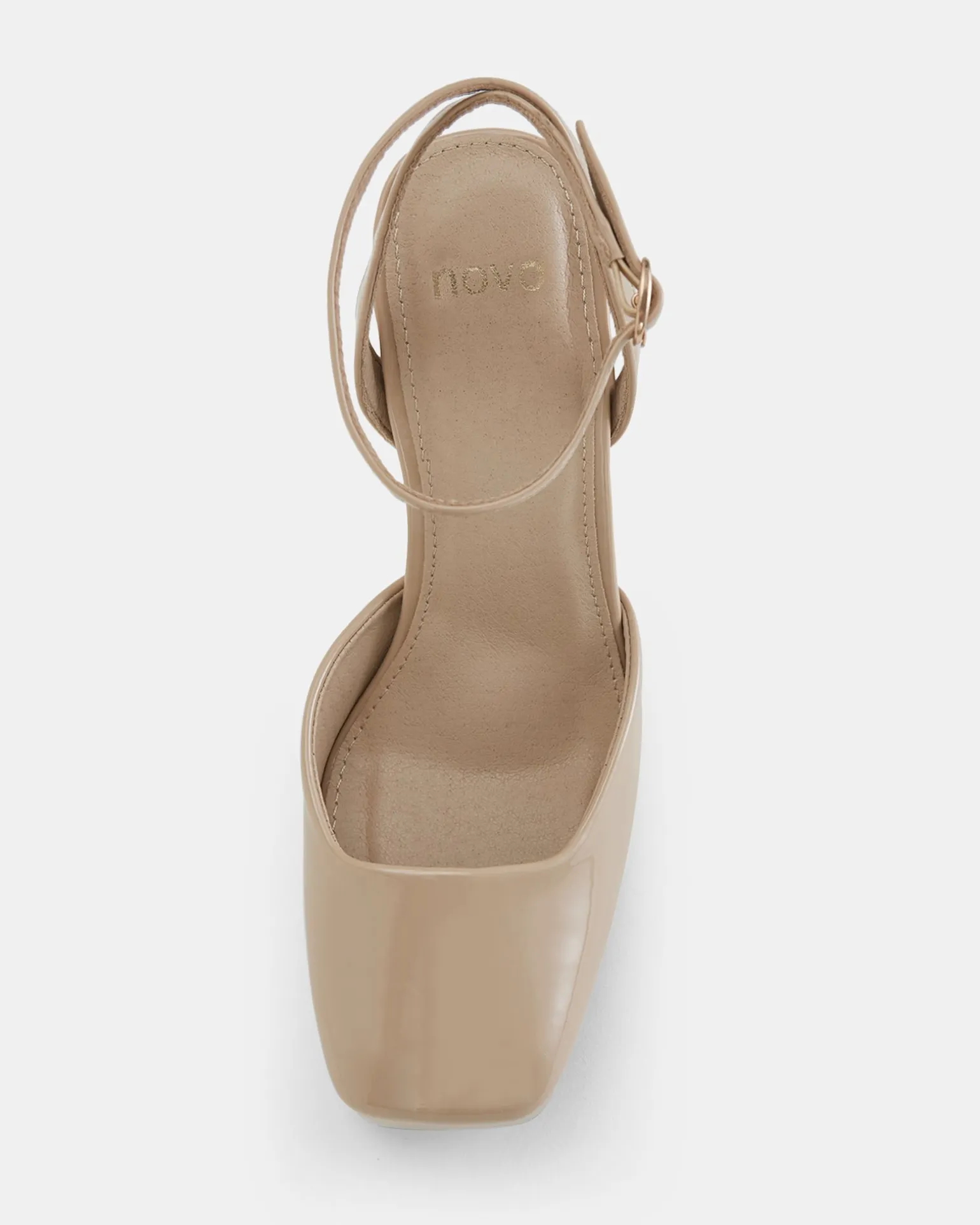 ILIKA SAND PATENT Closed Toe Heels