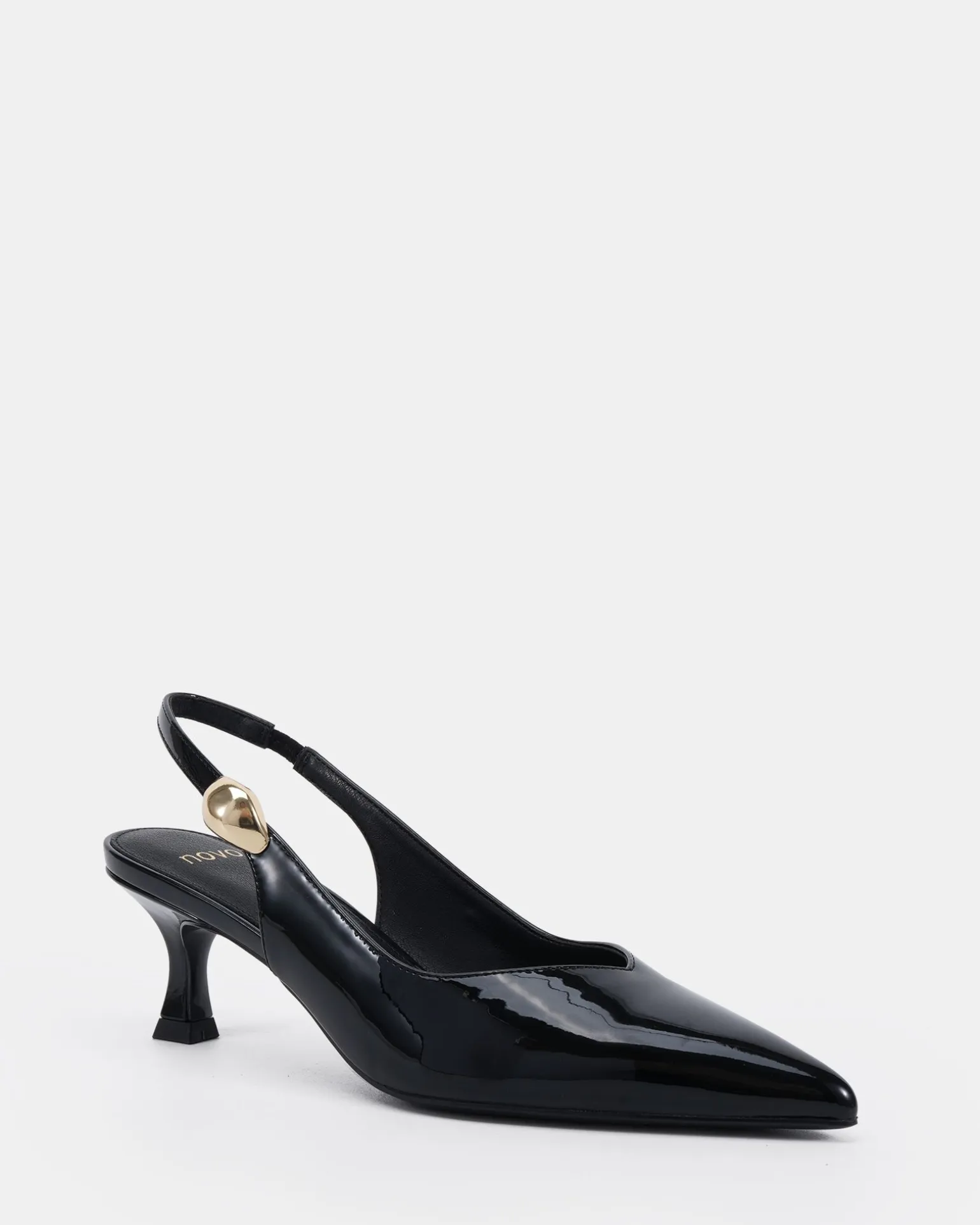 IONIZE Black Patent High Heels