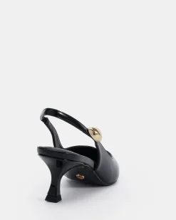 IONIZE Black Patent High Heels