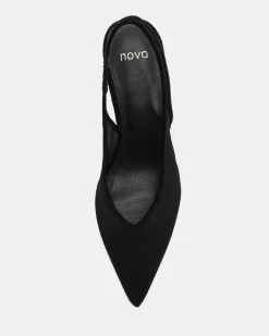 IRAYA Black Mesh Pumps