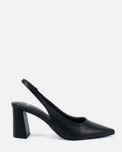 IRIE Black Smooth Mid Heels