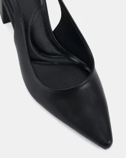 IRIE Black Smooth Mid Heels