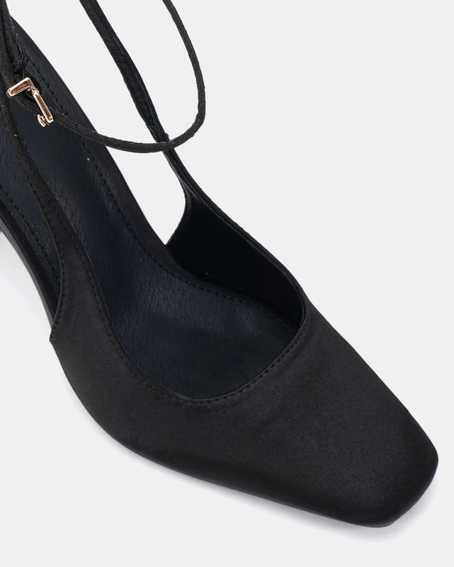 IRISH Black Satin High Heels