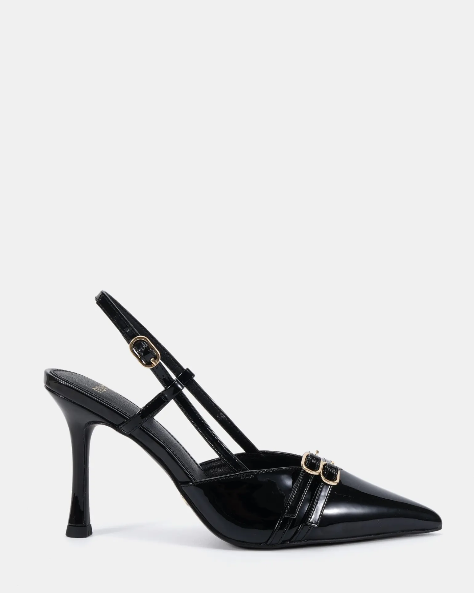 ISSORIA Black Patent Low Heels