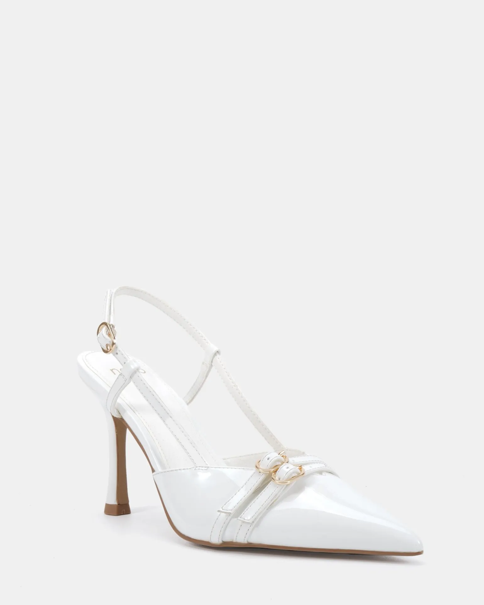 ISSORIA White Patent Low Heels