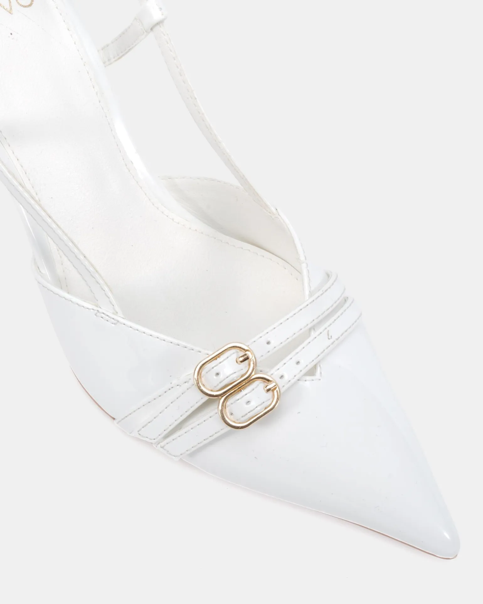 ISSORIA White Patent Low Heels