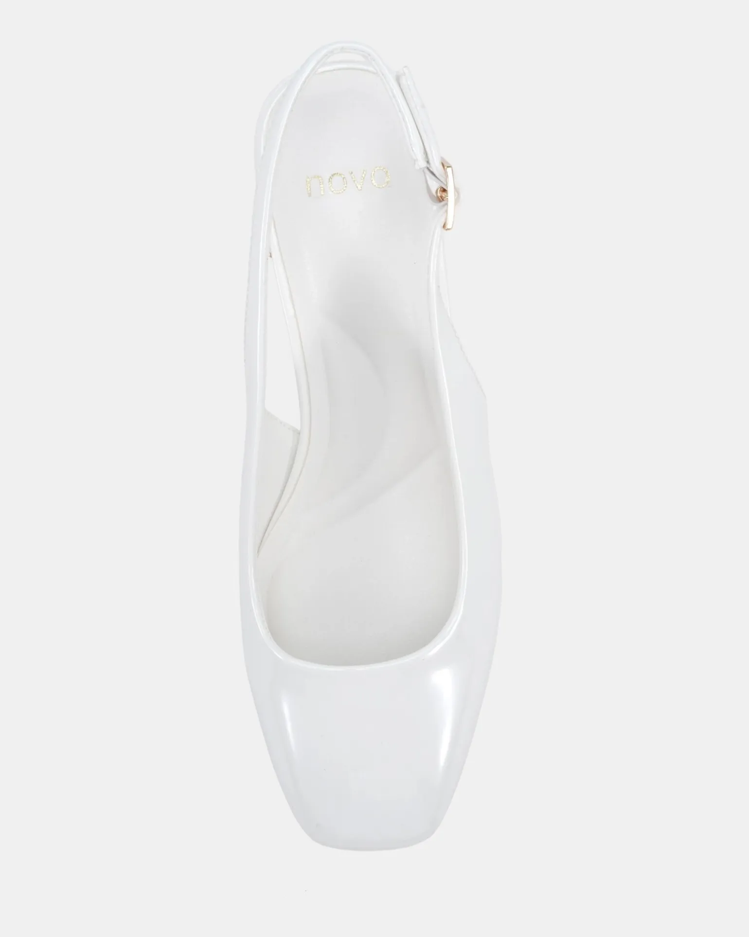 IVOREE White Patent Block Heels