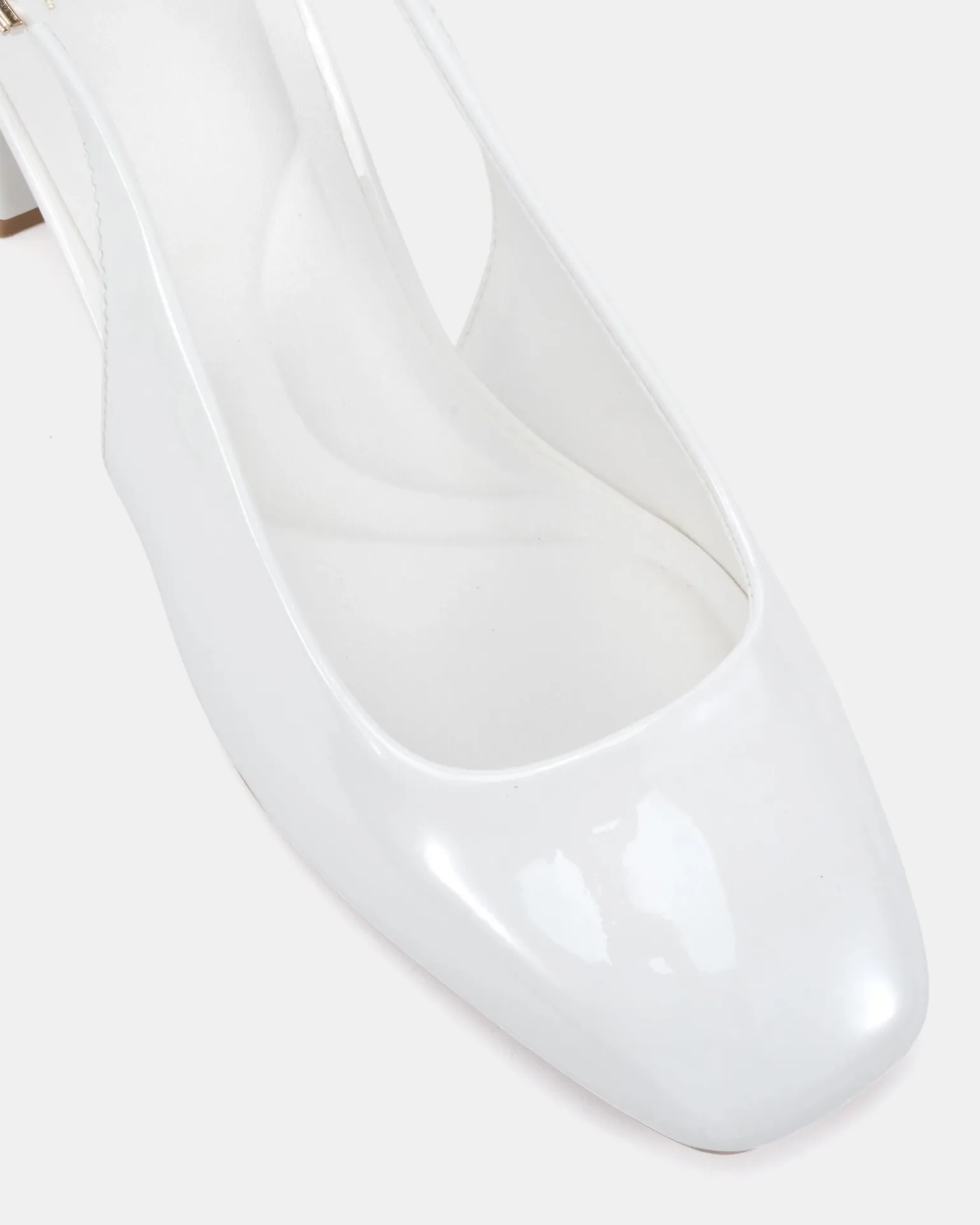 IVOREE White Patent Block Heels