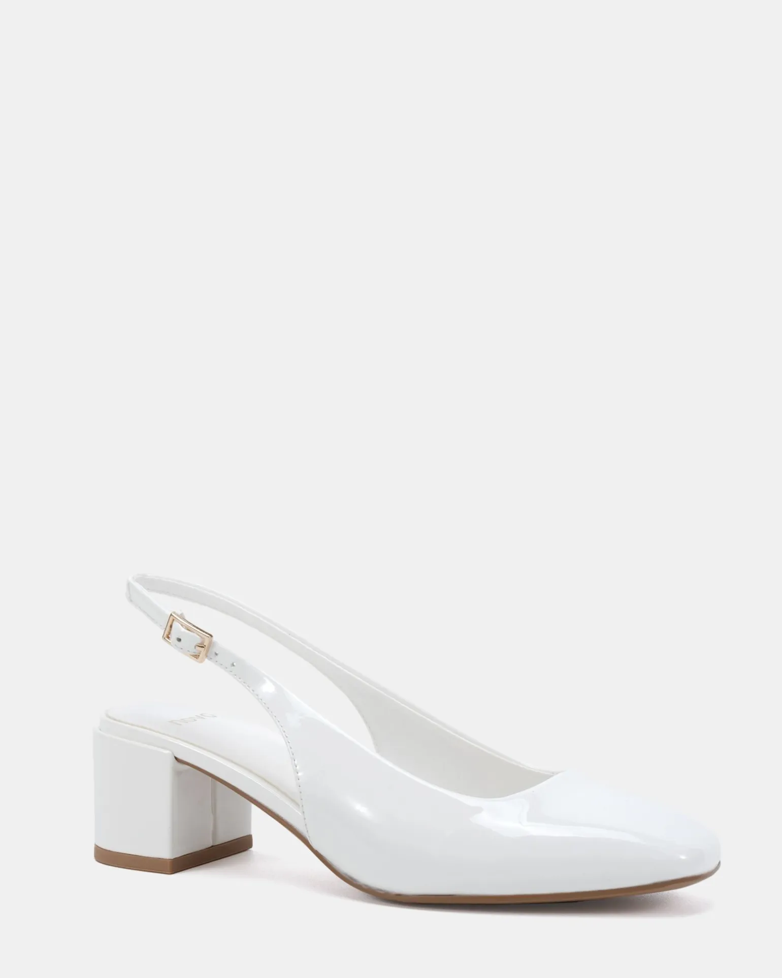 IVOREE White Patent Block Heels