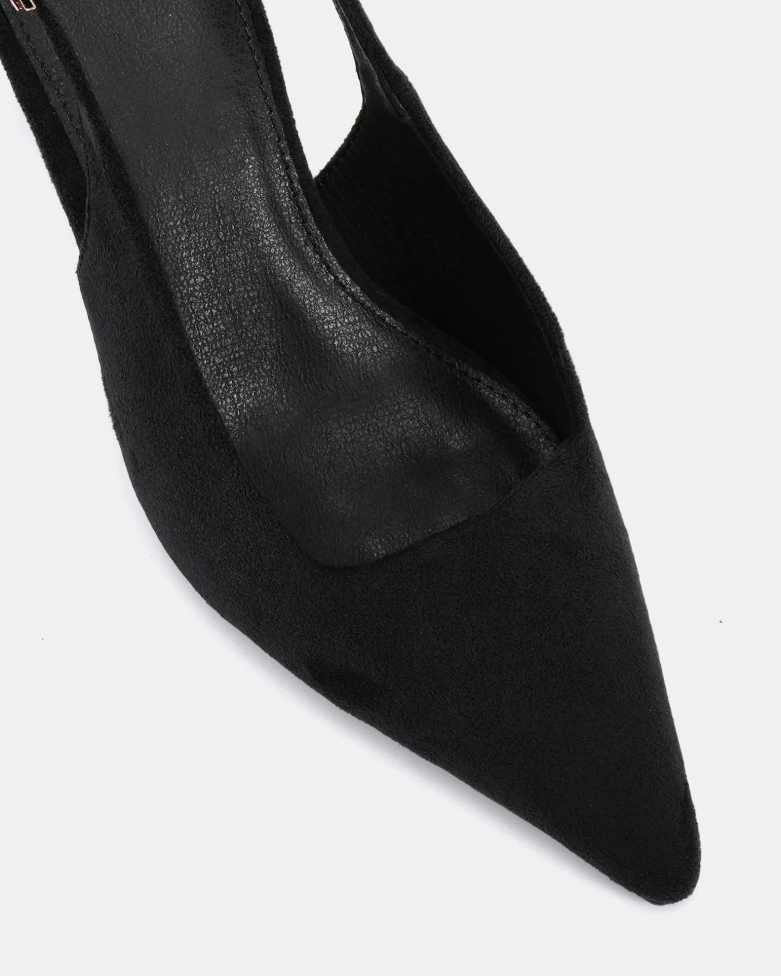 IYLAH Black Suede High Heels