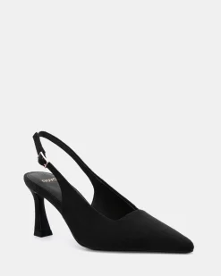 IYLAH Black Suede High Heels