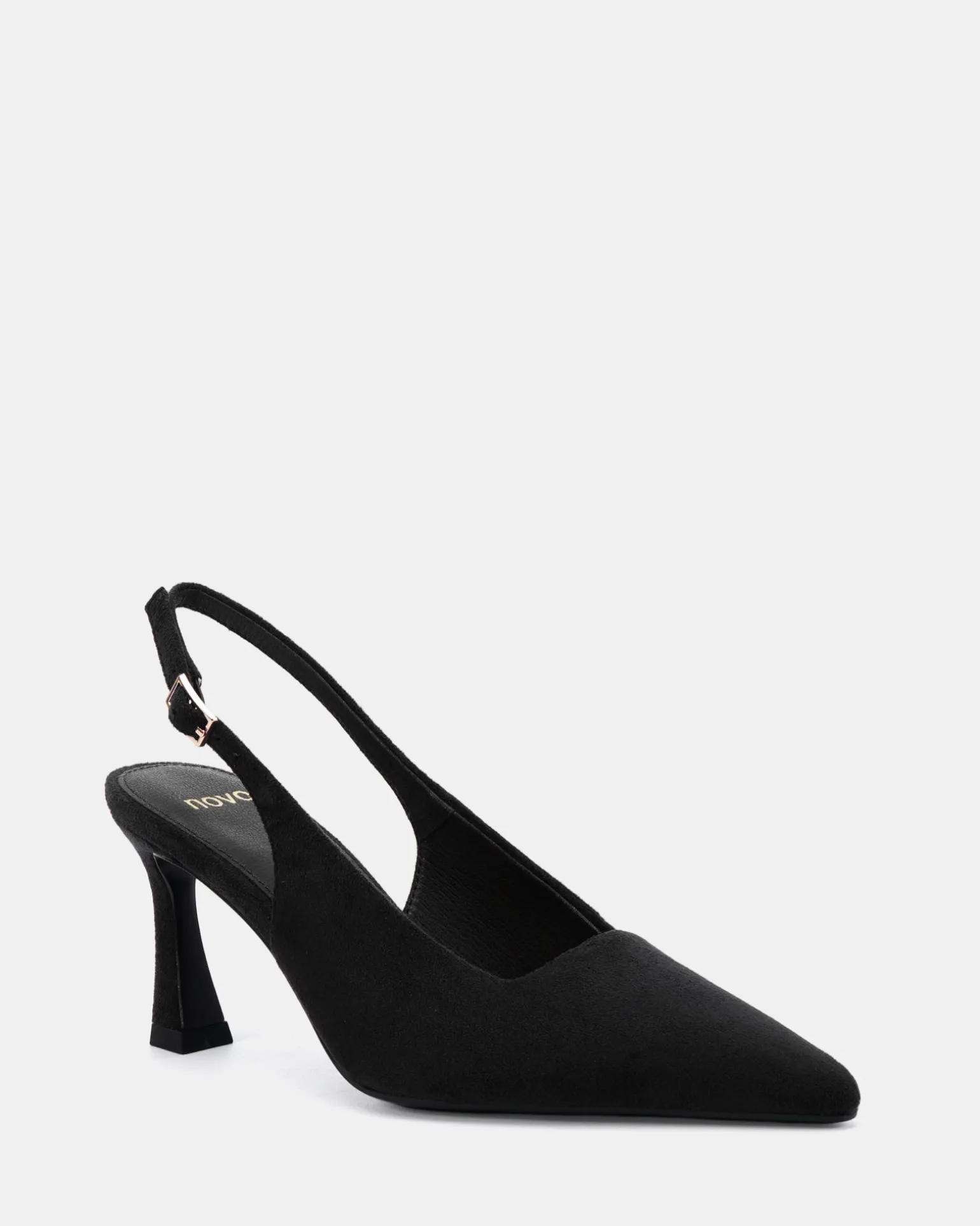 IYLAH Black Suede High Heels