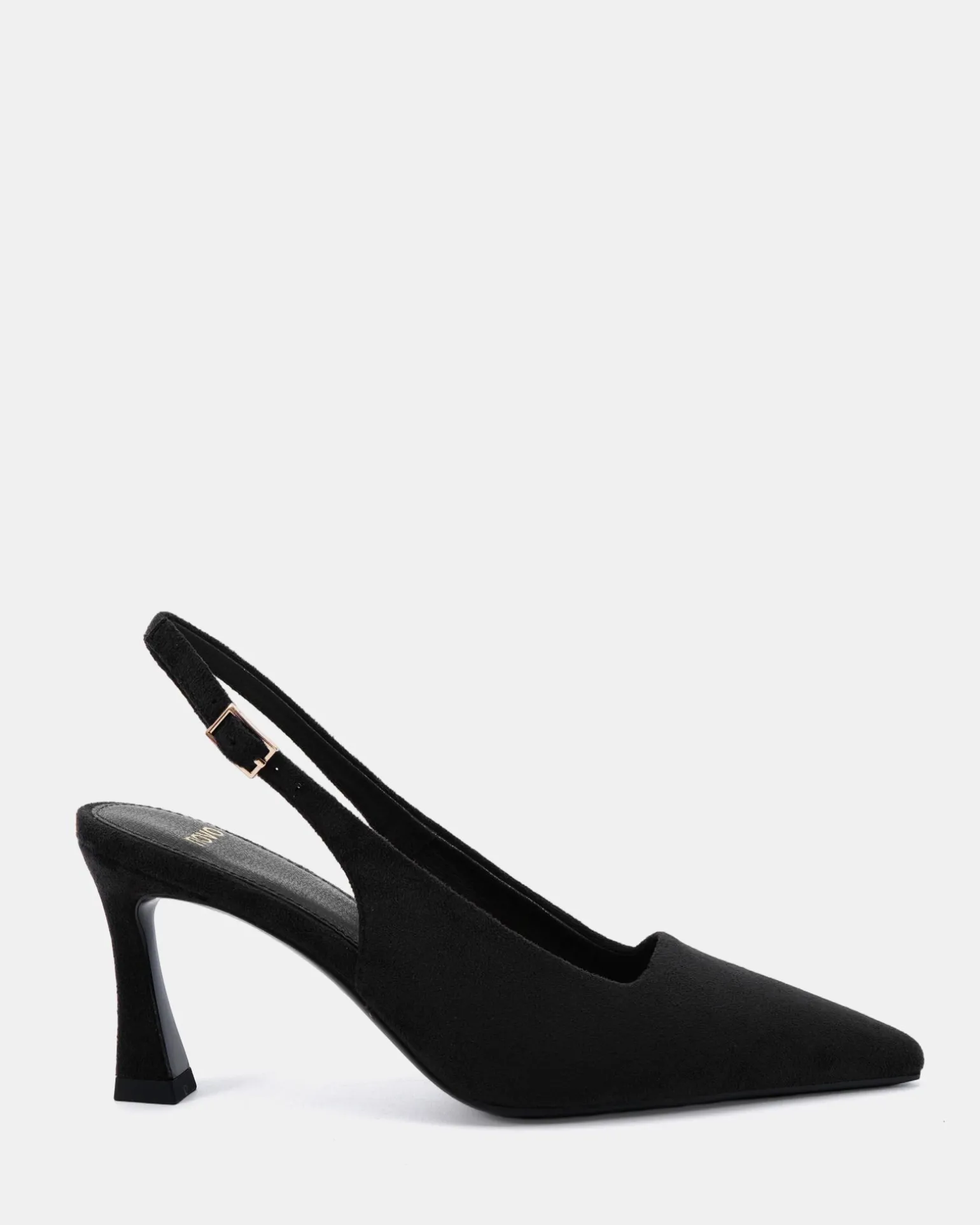 IYLAH Black Suede High Heels
