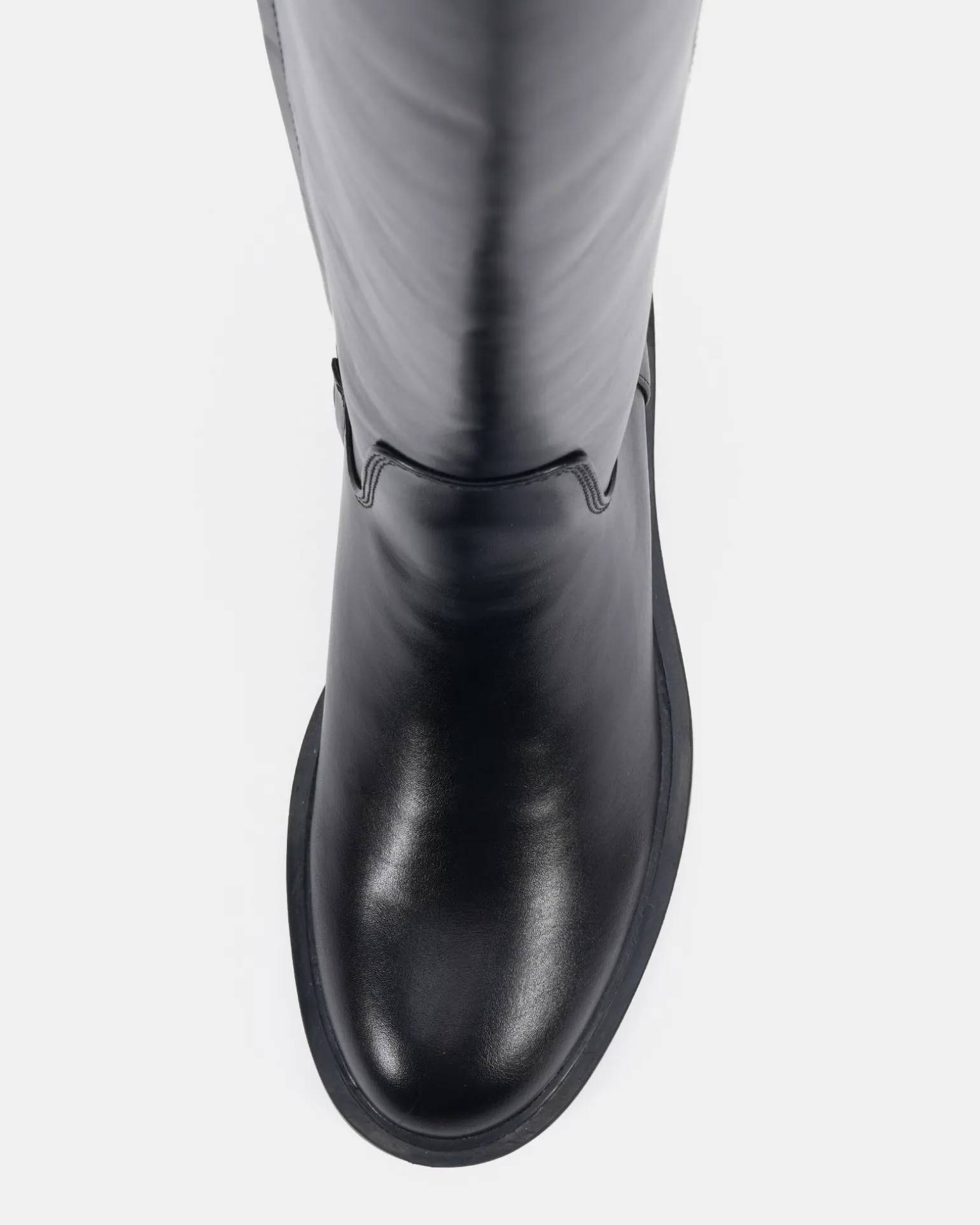 JOLLIE Black Smooth Zip Up Boots
