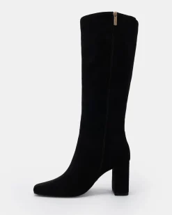 KAISER Black Suede Heeled Boots