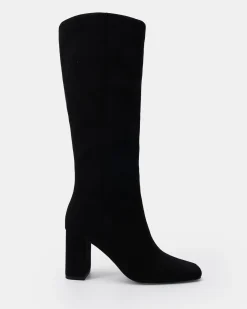 KAISER Black Suede Heeled Boots