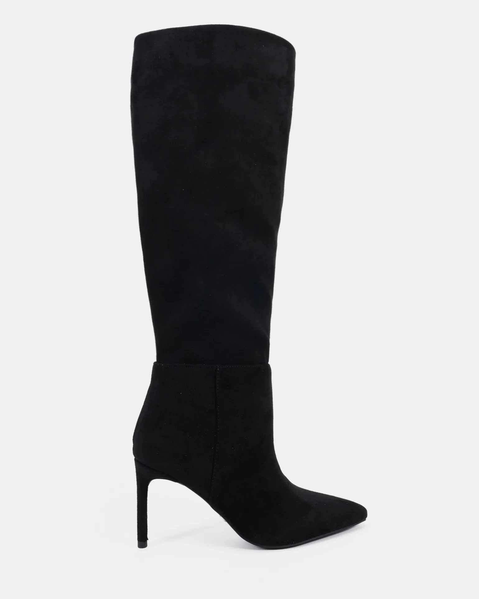 KAMRYN Black Suede Heeled Boots
