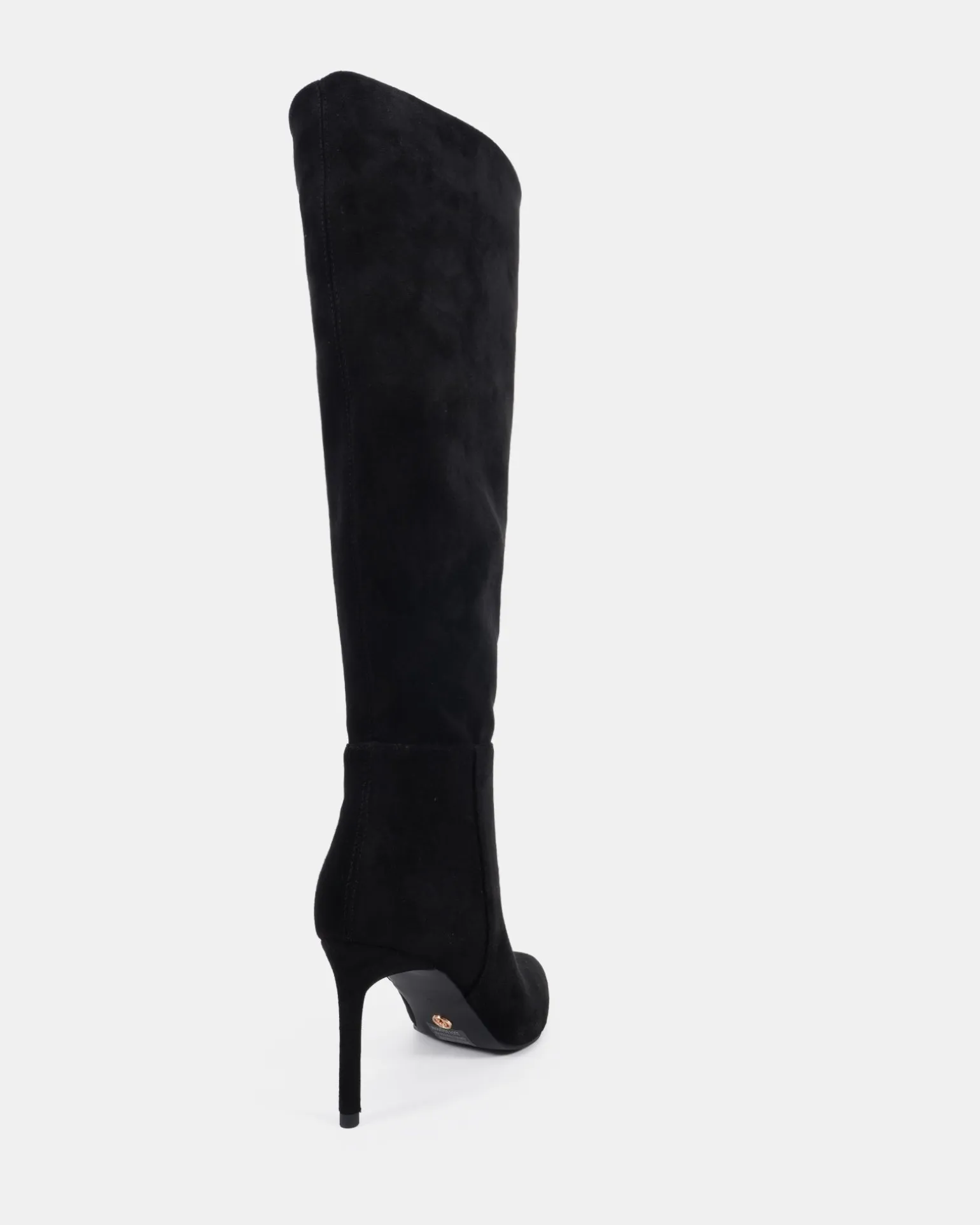 KAMRYN Black Suede Heeled Boots
