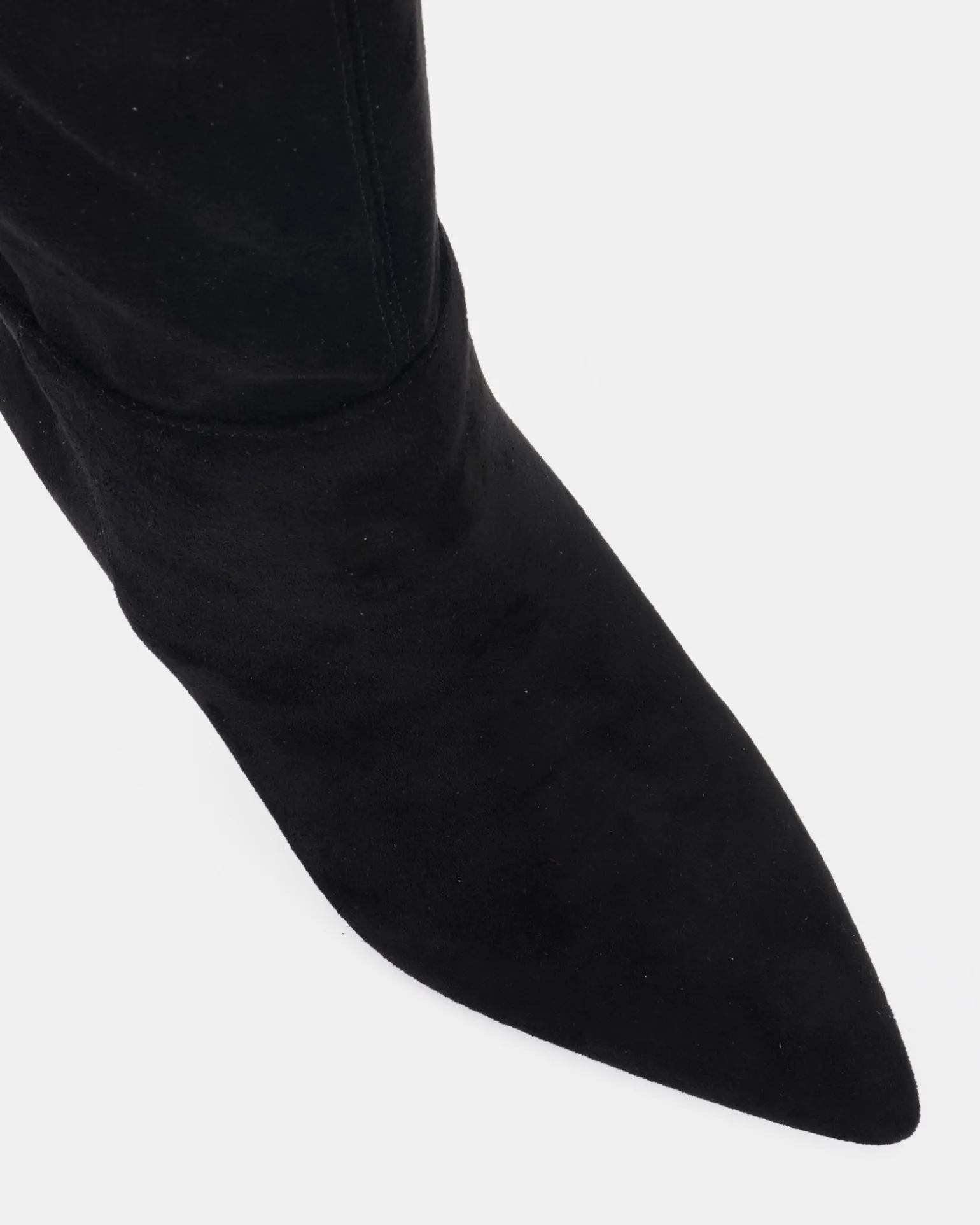 KAMRYN Black Suede Heeled Boots