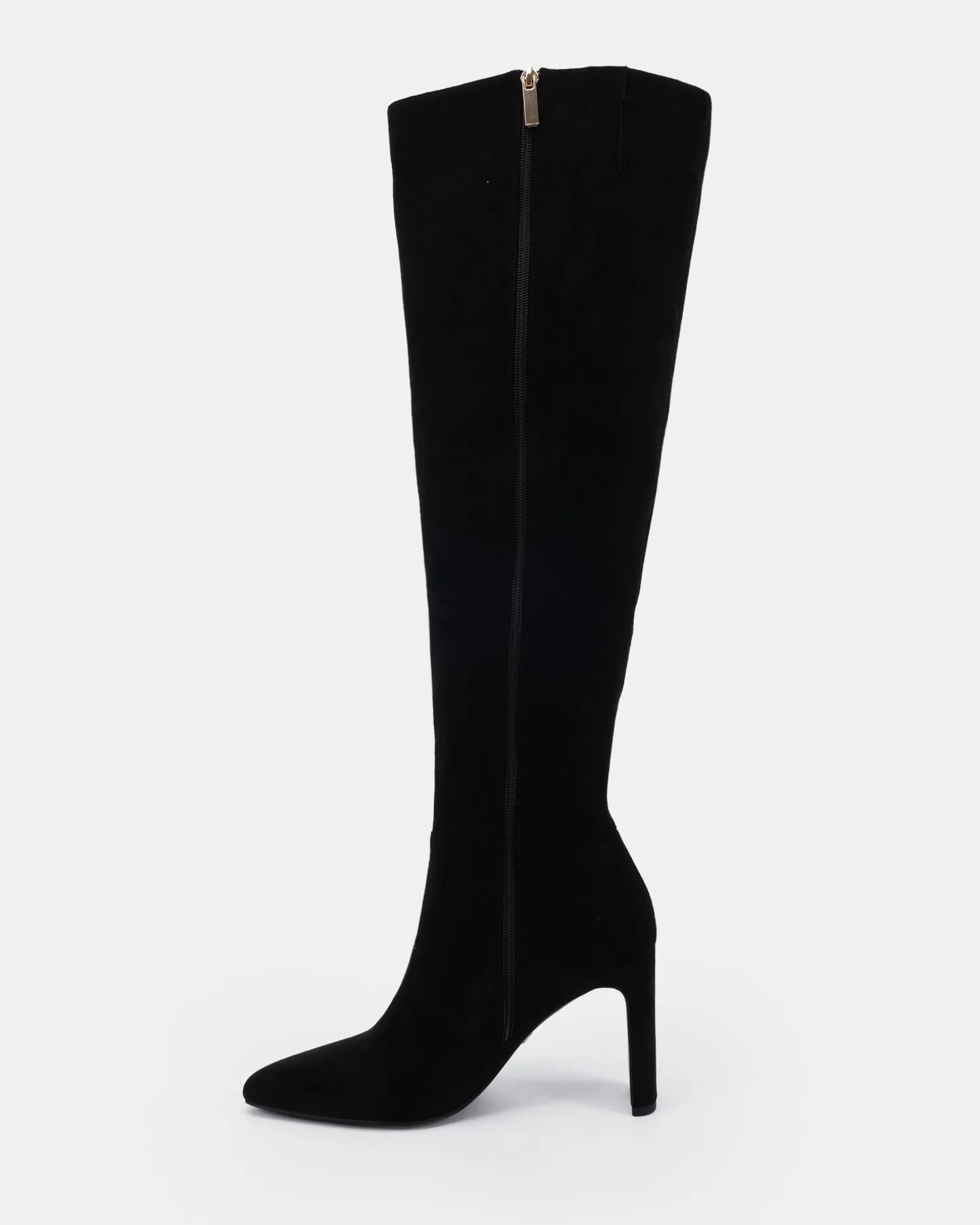 KIYOMI Black Suede Heeled Boots