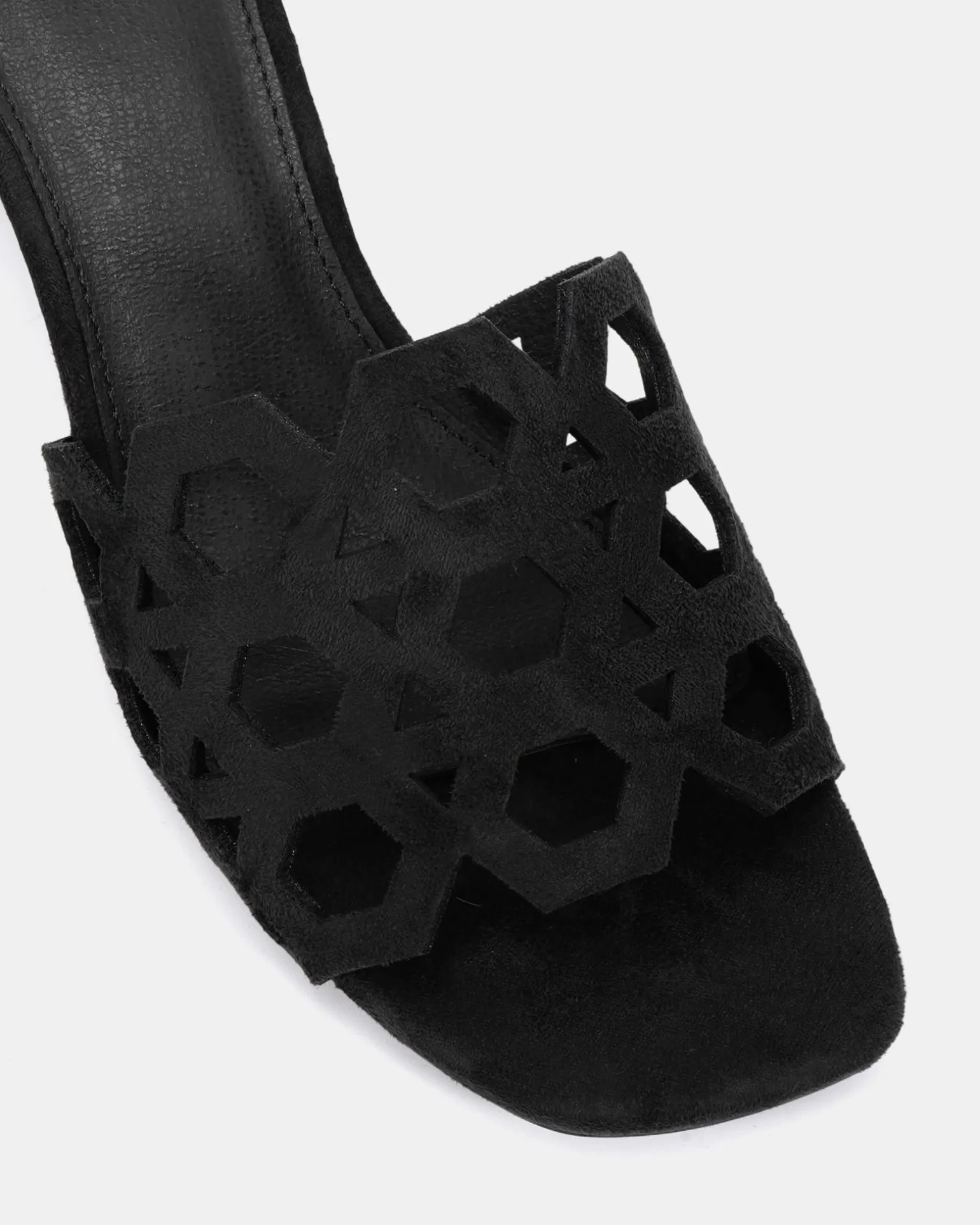 LANTERN Black Suede Mules