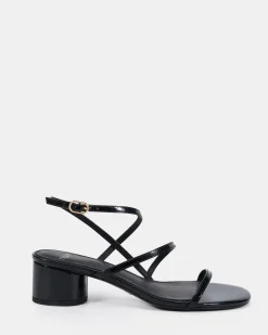 LASSIE Black Patent Low Heels