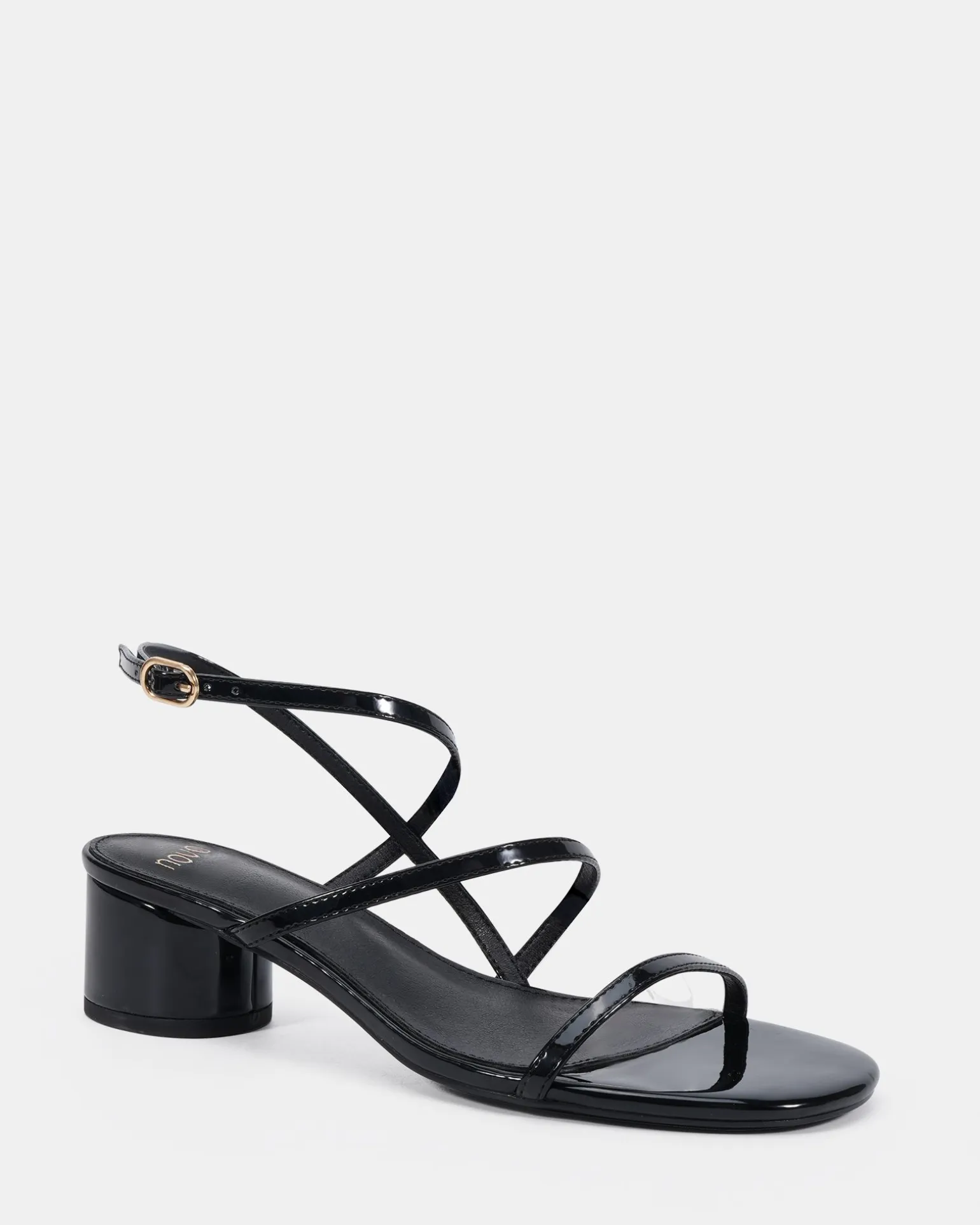 LASSIE Black Patent Low Heels