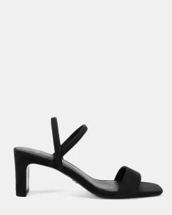 LASSO Black Suede Low Heels