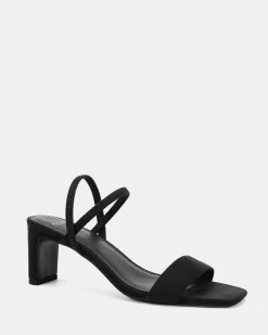 LASSO Black Suede Low Heels
