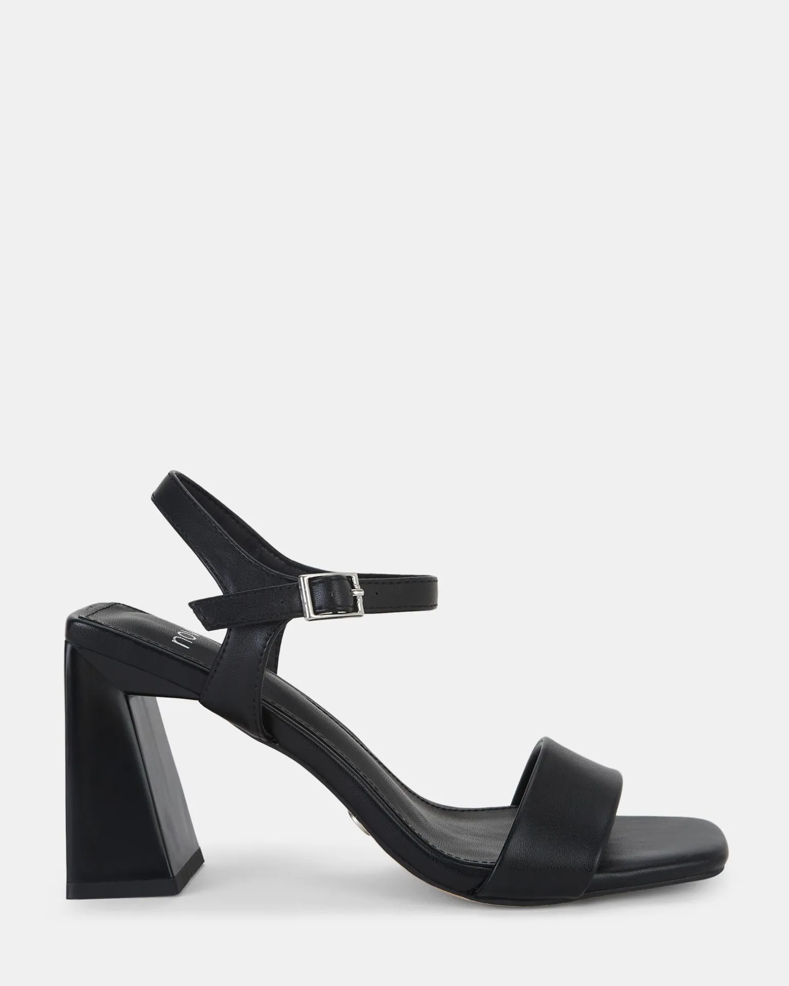 LITZY BLACK Open Toe Heels