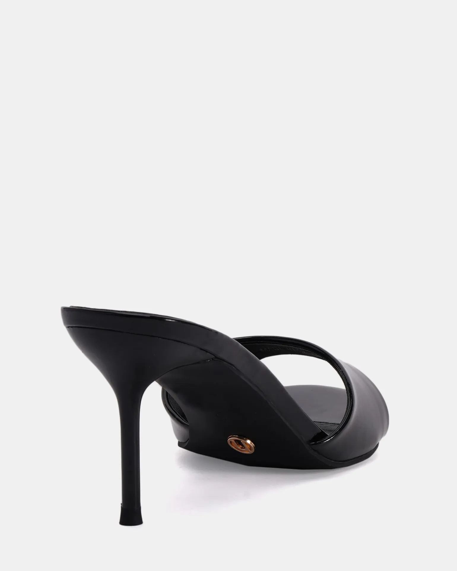 MALAN Black Patent Mules