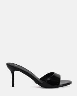 MALAN Black Patent Mules