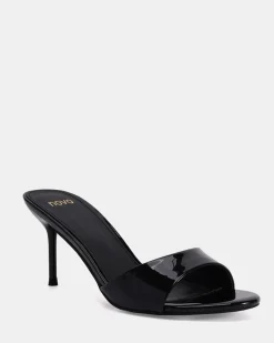 MALAN Black Patent Mules