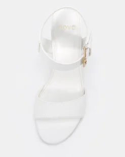 MARGIE White Pebble High Heels