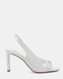 MARLOW White Patent High Heels