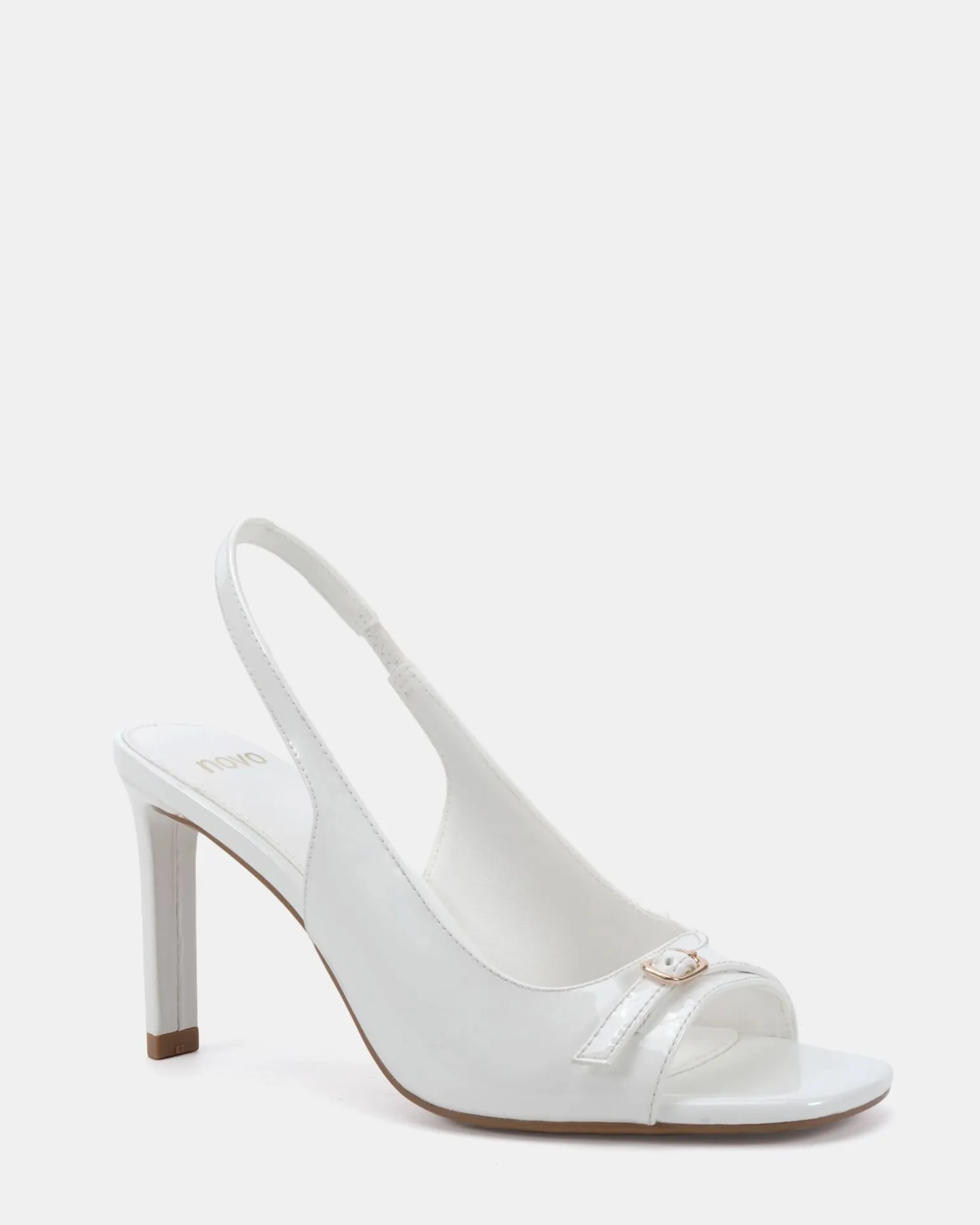 MARLOW White Patent High Heels