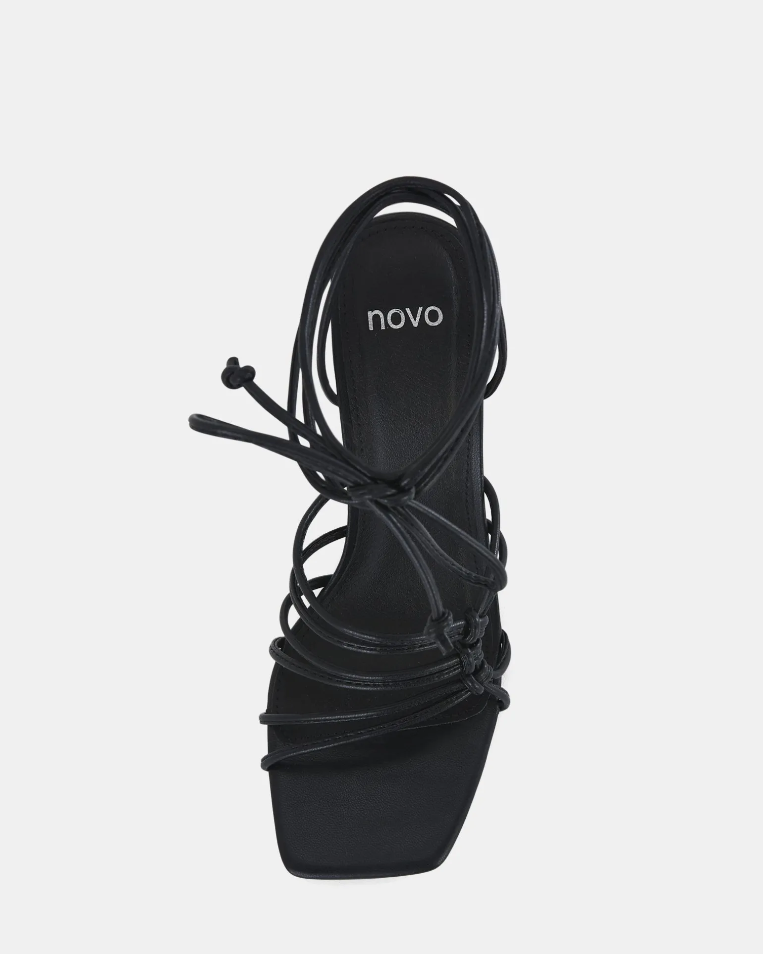 MILANO BLACK Open Toe Heels