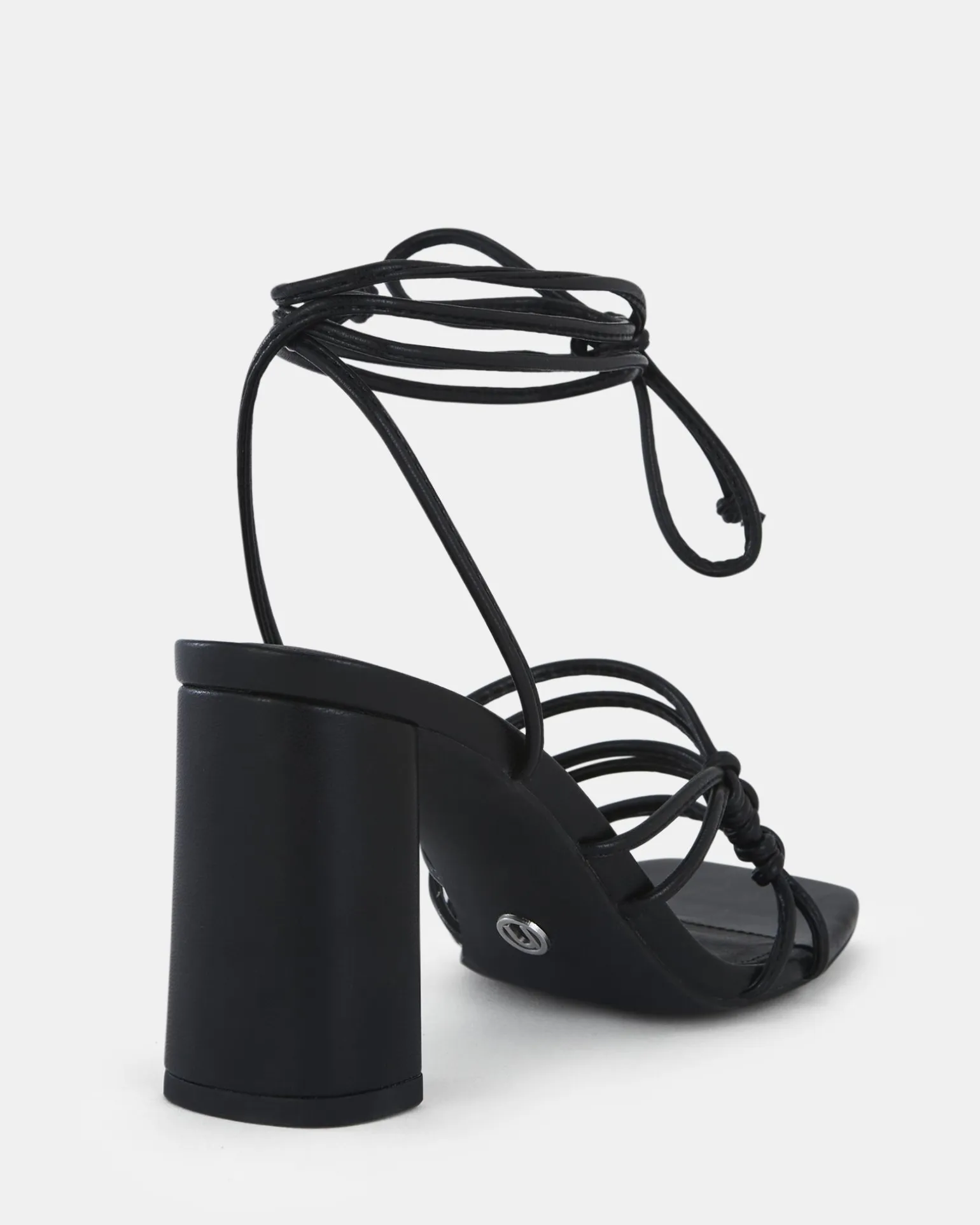 MILANO BLACK Open Toe Heels